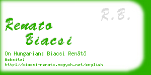 renato biacsi business card