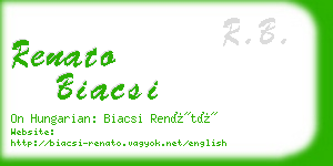 renato biacsi business card